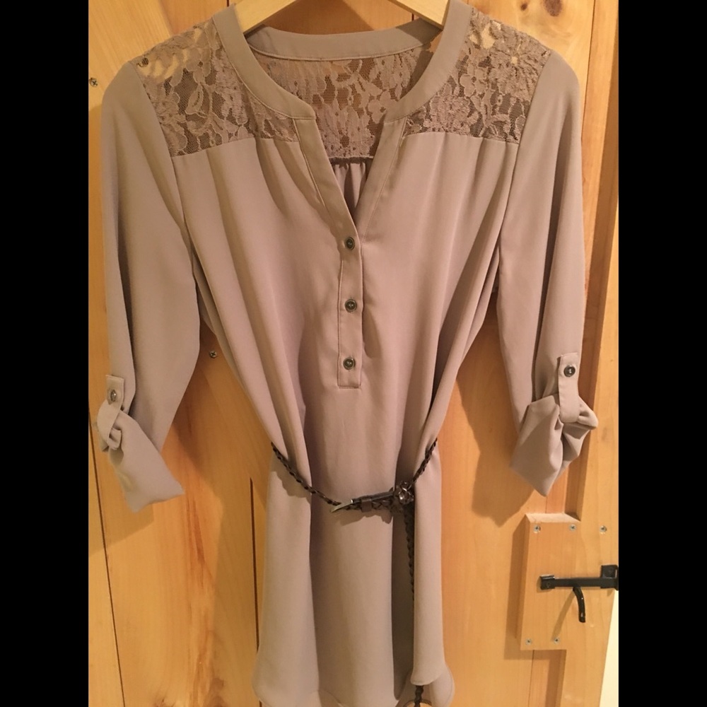 Belted Tunic- Taupe